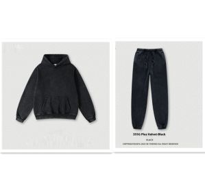 Men's Fashion Retro Velvet Padded Hooded Sweatshirt (Option: Vulcanized Black-M-Suit)