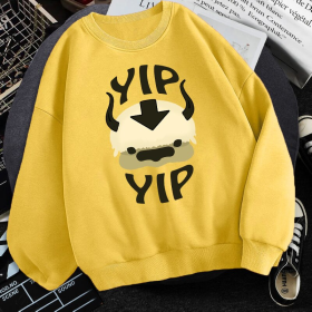 Man New Fleece Sweatshirts Avatar The Last Airbender (Option: Yellow-M)