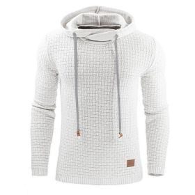 Men's hoodies sweater (Option: White-M)