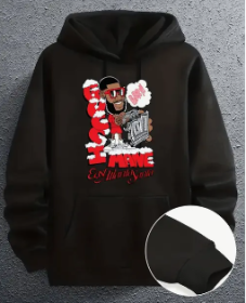 Men's Printed Hoodie (Option: M)