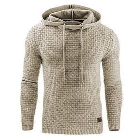 Men's hoodies sweater (Option: Khaki-XL)