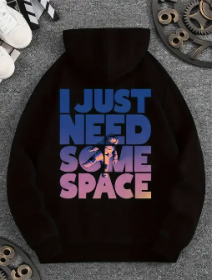 Printed Sweatshirt (Option: Black-M)