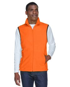 Adult 8 oz. Fleece Vest - SAFETY ORANGE - S (Color: SAFETY ORANGE, size: S)