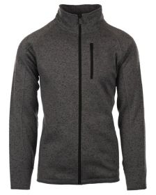Burnside B3901 Men's Sweater Knit Jacket (Color: STEEL, size: L)