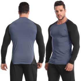 Fitness Clothes Men's High Elastic Breathability PRO Quick-drying (Option: Iron Grayish Black-M-2pcs)